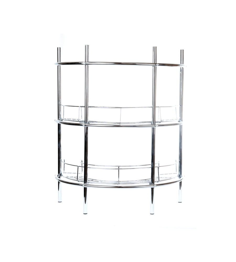 MENSOLA DA BAGNO SOTTOLAVELLO 2 RIPIANI ANGOLARE ROTONDO, 56X36X67,5 CM